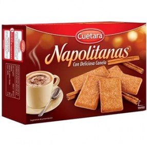 CUETARA  Galletas Napolitanas con canela caja 426 grs